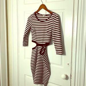 Striped bodycon dress